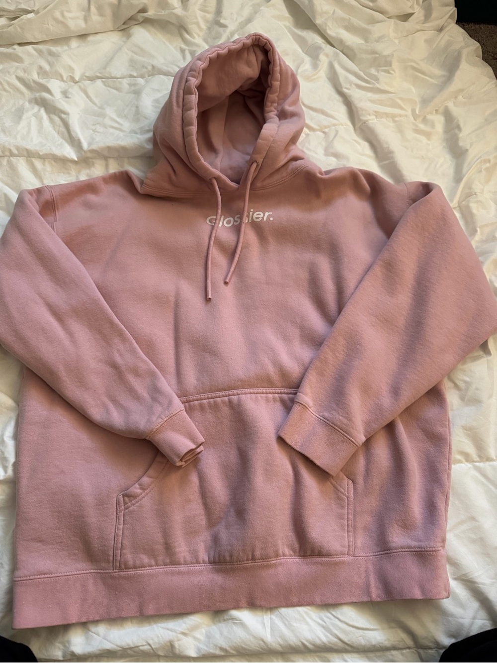Glossier Dusty Rose Logo Hoodie